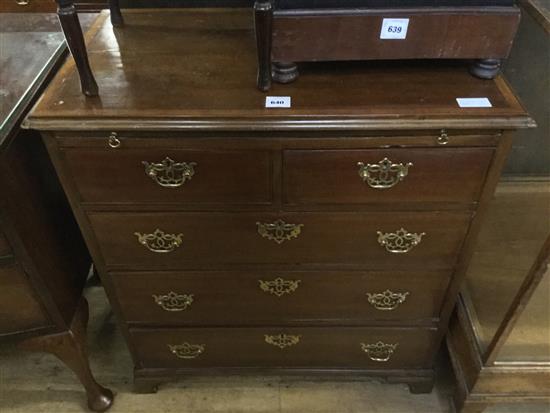 George III satinwood banded chest of drawers